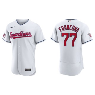 Terry Francona Guardians White Authentic Jersey