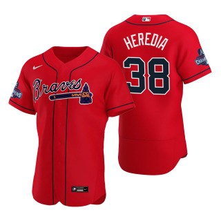 Guillermo Heredia Atlanta Braves Red Alternate 2021 World Series Champions Authentic Jersey