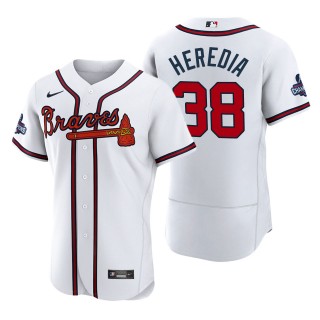 Guillermo Heredia Atlanta Braves White 2021 World Series Champions Authentic Jersey