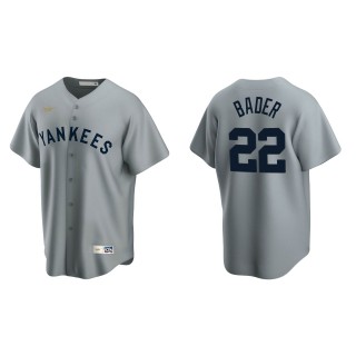 Men's New York Yankees Harrison Bader Gray Cooperstown Collection Road Jersey