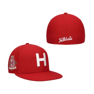 NLB Hilldale Club Rings & Crwns Maroon Team Fitted Hat