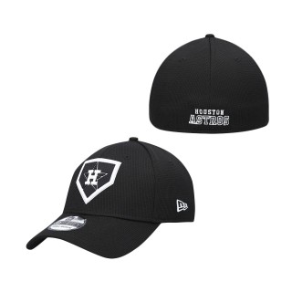 Houston Astros 2022 Clubhouse Alternate Logo 39THIRTY Flex Hat Black