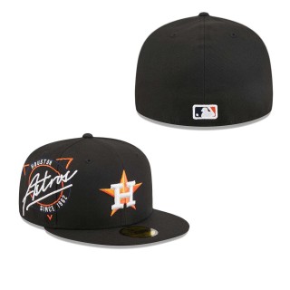 Houston Astros Black Neon 59FIFTY Fitted Hat