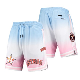 Men's Houston Astros Blue Pink Team Logo Pro Ombre Shorts