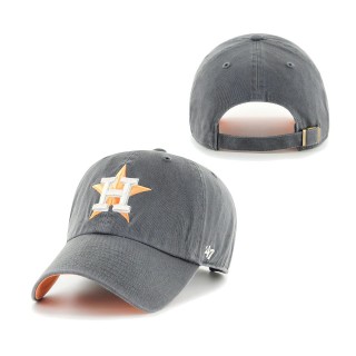Houston Astros Charcoal Pastel Pop Clean Up Adjustable Hat