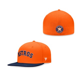 Houston Astros Fanatics Branded Iconic Multi Patch Fitted Hat Orange Navy