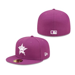 Houston Astros Grape Logo 59FIFTY Fitted Hat