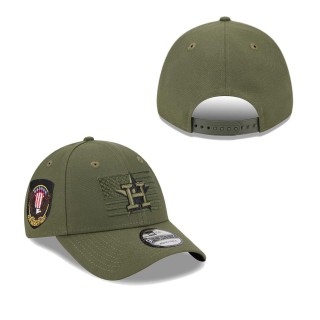 Men's Houston Astros Green 2023 Armed Forces Day 9FORTY Adjustable Hat