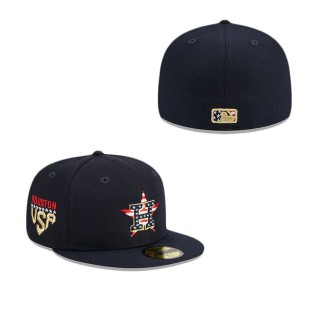 Houston Astros Independence Day Fitted Hat