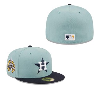 Houston Astros Light Blue Navy Beach Kiss 59FIFTY Fitted Hat