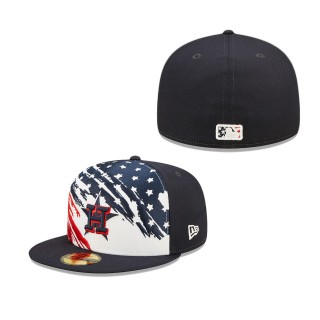 Men's Houston Astros Navy 2022 4th of July Independence Day On-Field 59FIFTY Fitted Hat