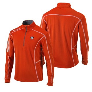 Houston Astros Orange Shotgun Omni-Wick Quarter-Zip Pullover Jacket
