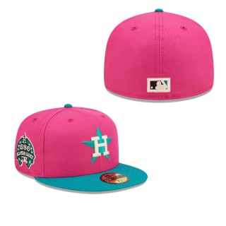 Men's Houston Astros Pink Green Cooperstown Collection 1986 MLB All-Star Game Passion Forest 59FIFTY Fitted Hat