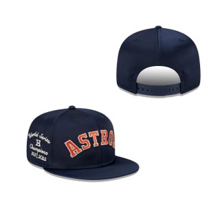 Houston Astros Satin Script Snapback Hat