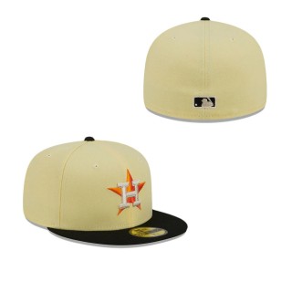 Houston Astros Soft Yellow Fitted Hat