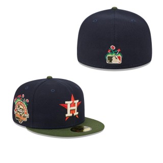 Houston Astros Sprouted Fitted Hat Navy