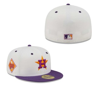 Men's Houston Astros White Purple 2017 World Series Grape Lolli 59FIFTY Fitted Hat