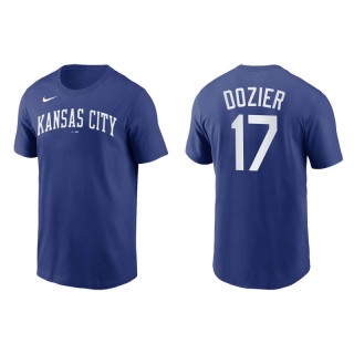 Hunter Dozier Kansas City Royals Royal Team Wordmark T-Shirt