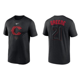 Hunter Greene Cincinnati Reds Black 2023 City Connect Tri-Blend T-Shirt