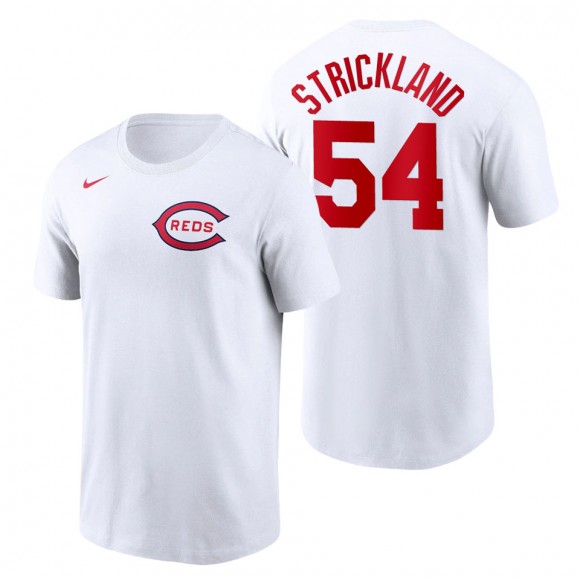 Men's Cincinnati Reds Hunter Strickland White 2022 Field of Dreams T-Shirt