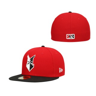 Indianapolis Indians Red Authentic Collection Team Home 59FIFTY Fitted Hat