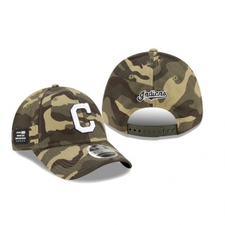 Cleveland Indians Camo 2021 Armed Forces Day 9FORTY Hat