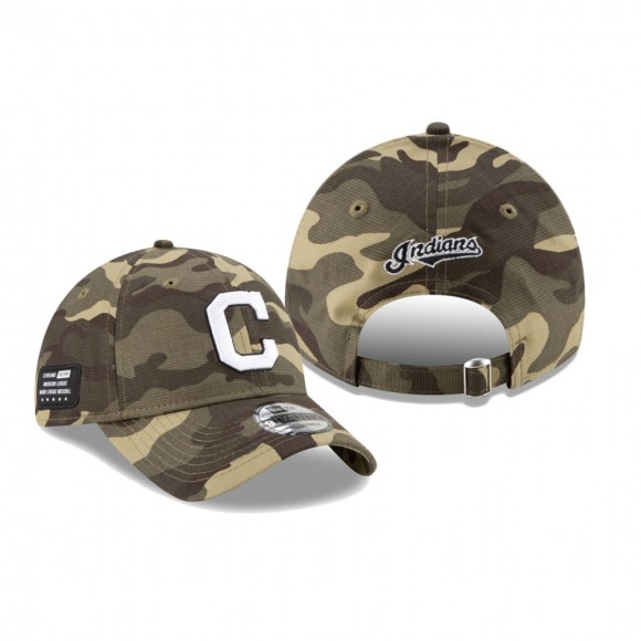 Cleveland Indians Camo 2021 Armed Forces Day 9TWENTY Hat
