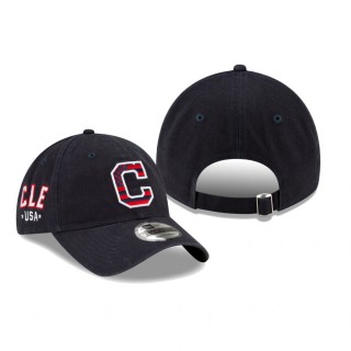 Cleveland Indians Navy 4th of July 9TWENTY Adjustable Hat