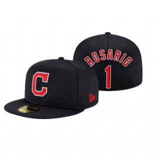 Indians Amed Rosario Navy 2021 Clubhouse Hat
