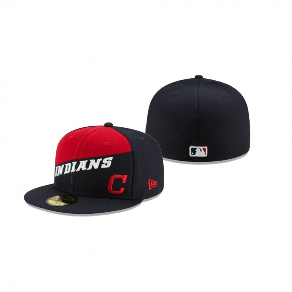 Indians Color Split Navy 59FIFTY Fitted Hat