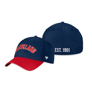 Cleveland Indians Navy Red Core Flex Fanatics Branded Hat