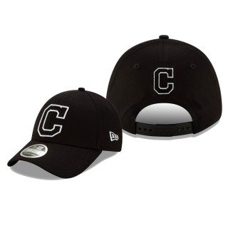 Cleveland Indians Black Elements Monochrome Logo Stretch Snapback 9FORTY Adjustable Hat