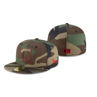 Indians Green Forest Pop 59Fifty Fitted Hat