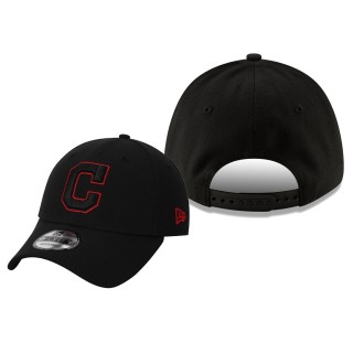Cleveland Indians Black Momentum 9FORTY Adjustable Snapback Hat