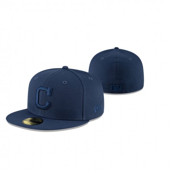 Indians Oceanside Tonal Navy 59FIFTY Fitted Cap