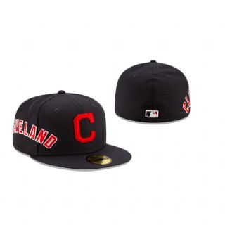 Indians Navy Slant 59Fifty Fitted Hat