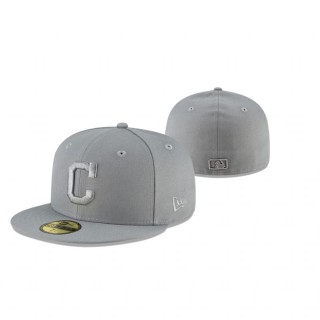 Indians Gray Storm Tonal 59FIFTY Fitted Hat