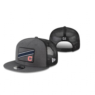 Cleveland Indians Charcoal Slant Trucker 9FIFTY Snapback Hat