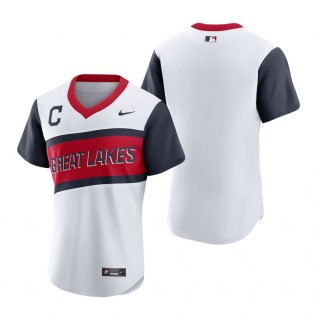 Indians Nike White 2021 Little League Classic Jersey