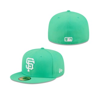 Island Green Logo White San Francisco Giants 59FIFTY Fitted Hat
