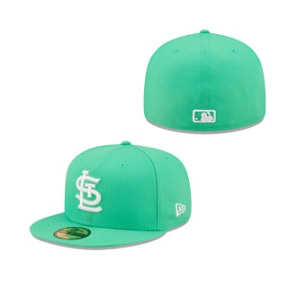 Island Green White Logo St. Louis Cardinals 59FIFTY Fitted Hat