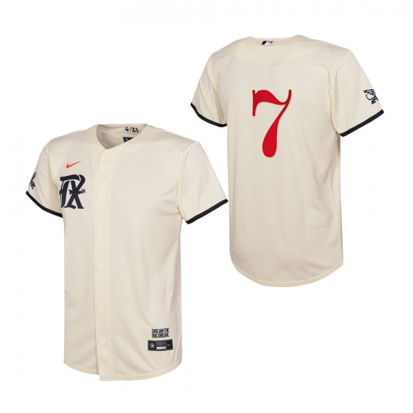 Ivan Rodriguez Youth Rangers Cream City Connect Replica Jersey