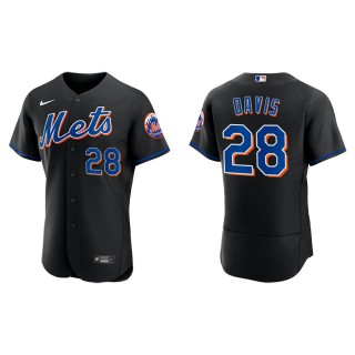 J.D. Davis New York Mets Black Alternate Authentic Jersey