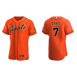 Men's San Francisco Giants J.D. Davis Orange Authentic Alternate Jersey