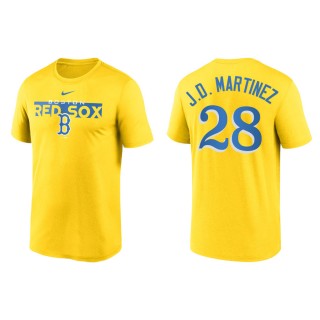 J.D. Martinez Boston Red Sox 2022 City Connect Legend T-Shirt Yellow