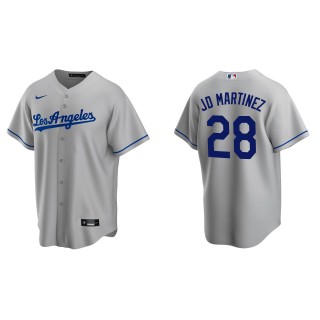 J.D. Martinez Men's Los Angeles Dodgers Nike Gray Road Replica Jersey