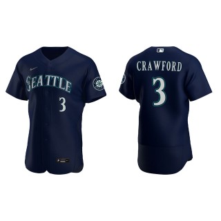 J.P. Crawford Seattle Mariners Navy Alternate Authentic Jersey