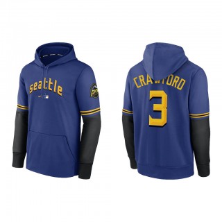 J.P. Crawford Seattle Mariners Royal 2023 City Connect Pregame Performance Pullover Hoodie
