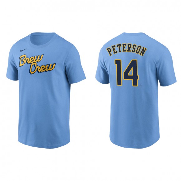 Jace Peterson Brewers Powder Blue 2022 City Connect Name & Number T-Shirt