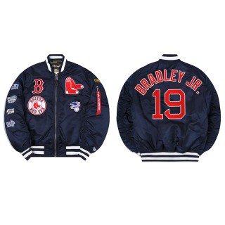 Men's Boston Red Sox Jackie Bradley Jr. Navy Alpha Industries Jacket
